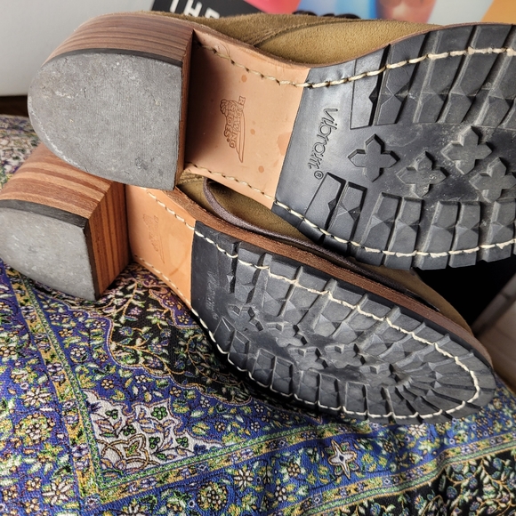 Red Wings Clara Shoes Real Leather Suede Tan Ankle High Heel Boots - Size 7b - Picture 8 of 8